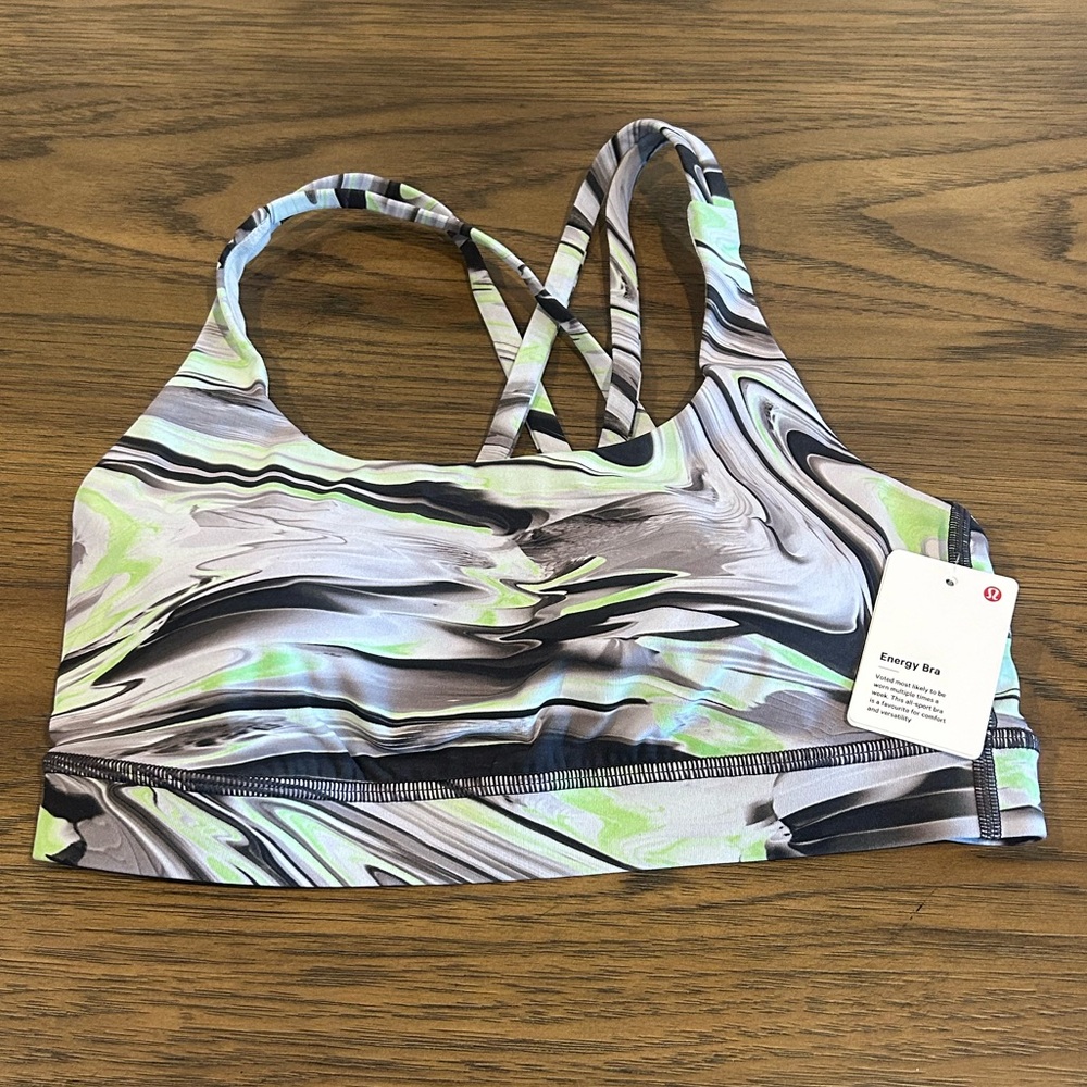 Lululemon Energy Bra in Paint Glide Warp Multi